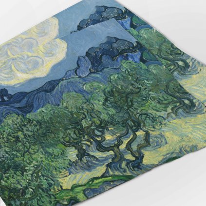Lněné prostírání 48x32 Vincent Van Gogh Olivové stromy / Olive trees