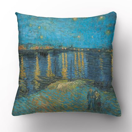 Povlak na polstář Vincent Van Gogh Nad Rýnem / Over the Rhon 45x45