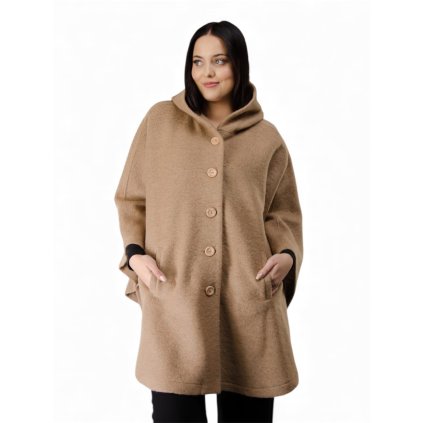 Stylové dámské pončo 100% vlna, vhodné pro business i casual