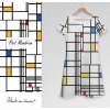 Šaty midi Piet Mondrian Kompozice / Composition (Velikost EU 50)