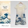 Šaty midi Katsushika Hokusai Velká vlna / The Great Wave Kr (Velikost EU 50)