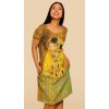 Šaty midi Gustav Klimt Polibek / THe Kiss Kr (Velikost EU 50)