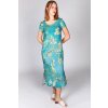 Šaty maxi Vincent Van Gogh Mandlový květ / Almond Blossom tyrkysová Kr