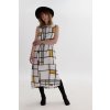 Šaty maxi Piet Mondrian Kompozice / Composition Br (Velikost EU 50)