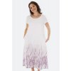 Šaty maxi 100% Len Levandule / Lavenders Kr (Velikost EU 50)