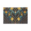 Lněné prostírání 48x32 cm Art deco - zlatá geometrie/ golden geometry