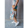 Šaty maxi 100% Len Piet Mondrian Kompozice II Kr