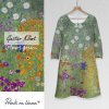 Šaty midi Gustav Klimt Květinová zahrada / Flower Garden (Velikost EU 50)