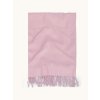 ALLORA šála růžová s třásněmi po okraji 100% kašmír