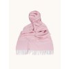 ALLORA šála růžová s třásněmi po okraji 100% kašmír