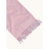 ALLORA šála růžová s třásněmi po okraji 100% kašmír