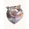 Hedvábná mini šála „Motýli a pivoňky“ – 100% přírodní hedvábí_3