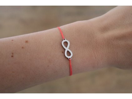 Šňůrkový náramek INFINITY silver