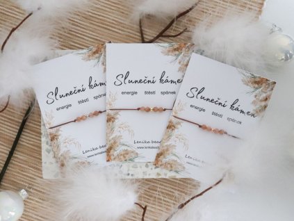 Šňůrkový náramek Sluneční kámen