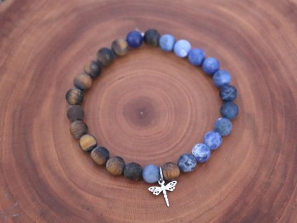 damsky naramek vazka se stribrnym priveskem