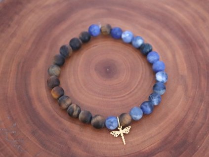 damsky naramek vazka se zlatym priveskem