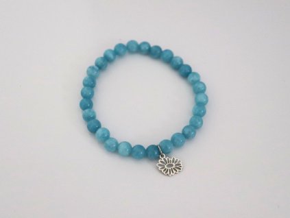 damsky naramek z modreho kremene pomnenka