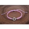 Shamballa náramek ANDĚL černá/růž/fial