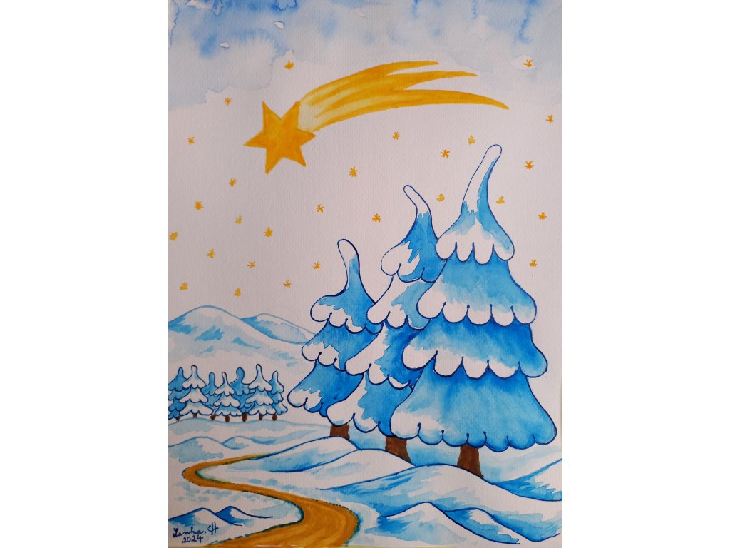 Vánoční pohlednice.