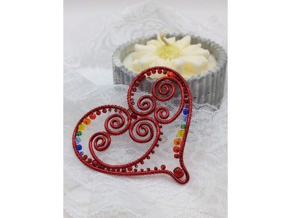 čakrové srdce dekorace