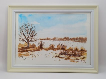 Zima za humny - v ilustračním rámu