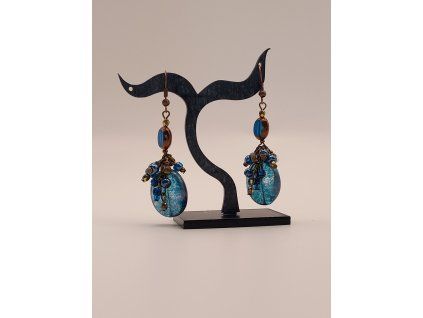 Náušnice - Modrá symfonie