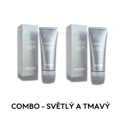 57 5 combo 2 x tonovaci krem s spf 50 pa 30 ml svetly a tmavy