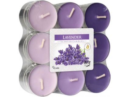bispol vonne cajove svicky 18 ks lavender levandule p15 18 79