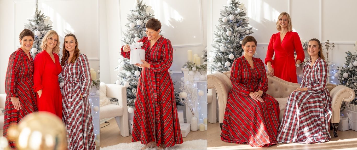 Kárované zavinovací šaty