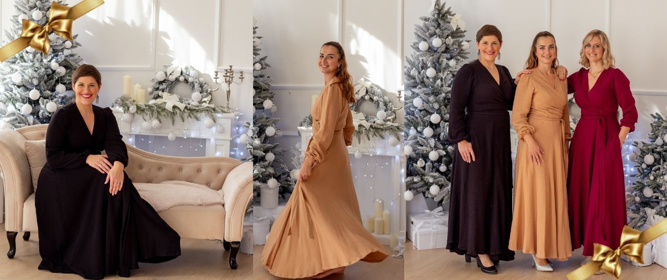 Mušelínové zavinovací šaty