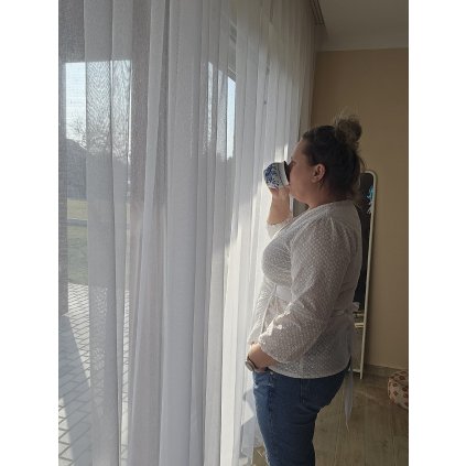 Vesna zavinovací halenka - Bílá