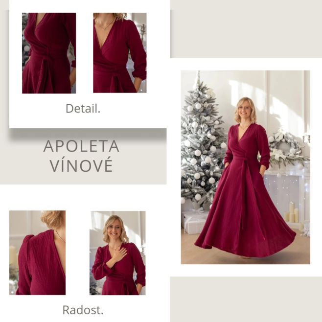 Vínová Apoleta, je bestseller 👗🎄☃️ Zavinovací šaty Apoleta jsou jako stvořené pro každou příležitost – elegantní, pohodlné...