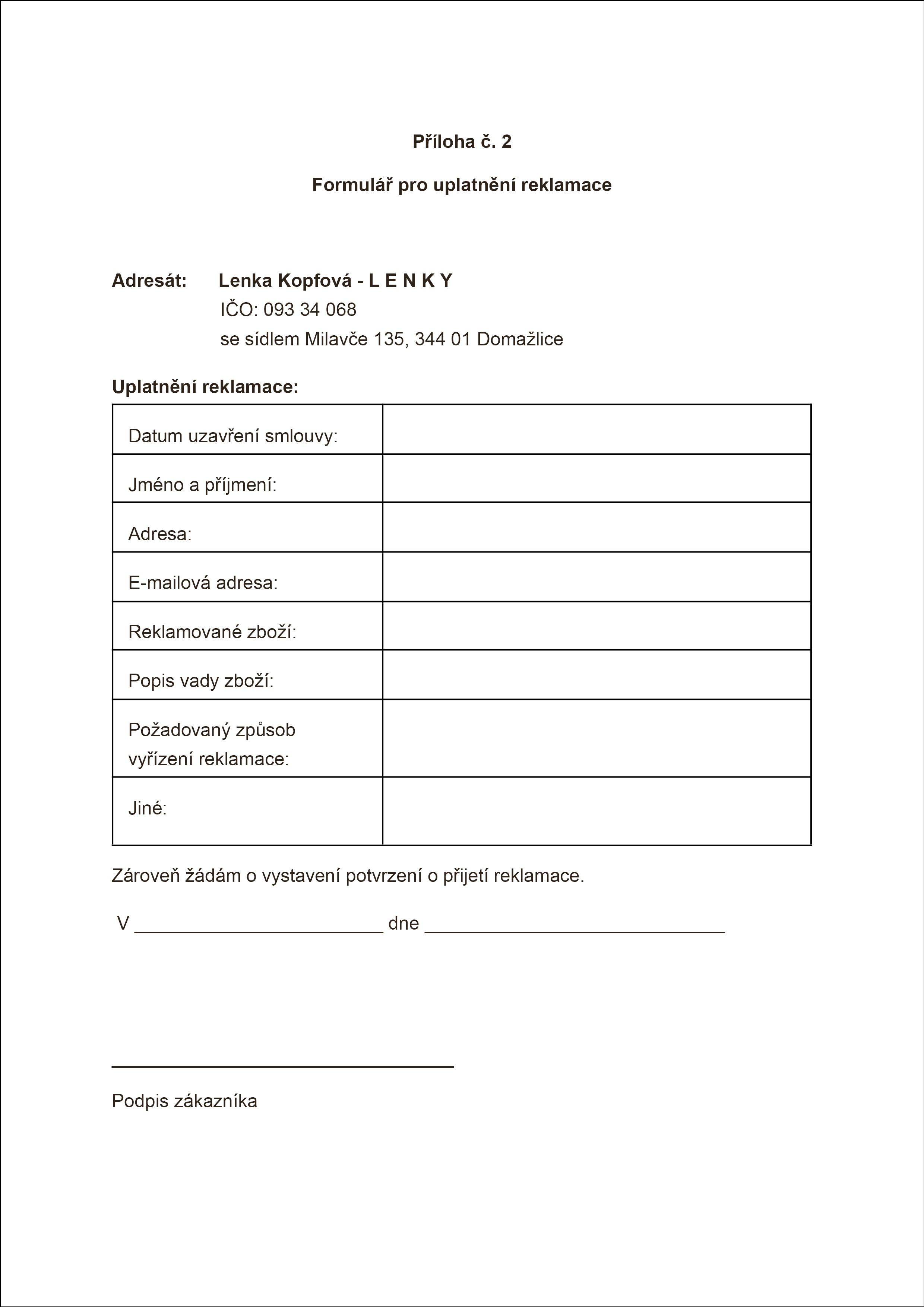 LENKY_REKLAMACE