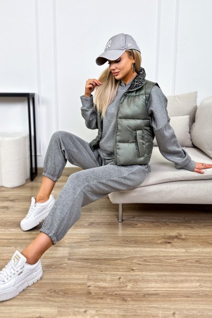 OBOUSTRANNÁ VESTA CREATE - khaki