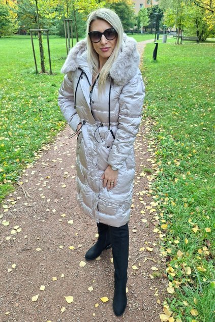 ZIMNÍ BUNDA INFINITY - white coffe