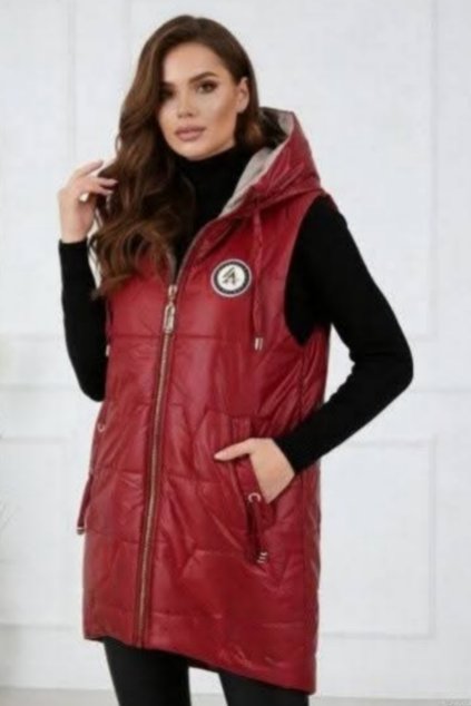 PROŠÍVANÁ VESTA ELITE - bordó