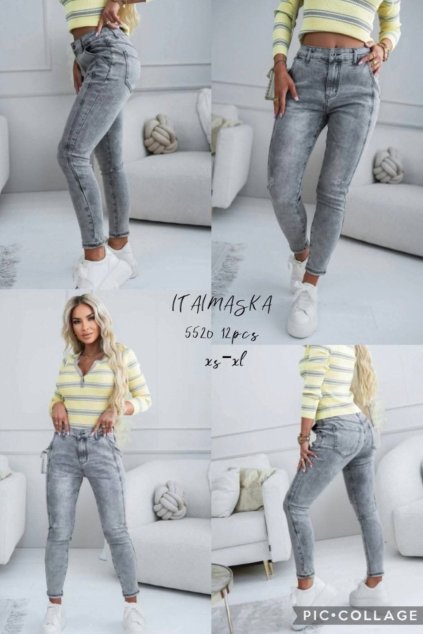 DŽÍNY EVELYN - grey