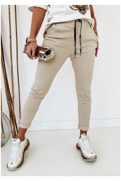 trendy kalhoty simon bezove vel s l 33984