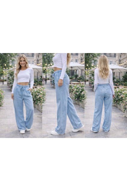 KALHOTY DO ZVONU DENIM