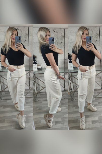 DŽÍNY BALLOON VERSION - s páskem