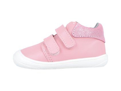Kid velcro světle růžová nappa