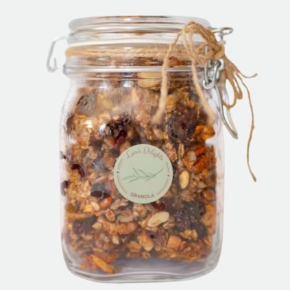 Granola ve skle Para ořech s brusinkou & skořicí