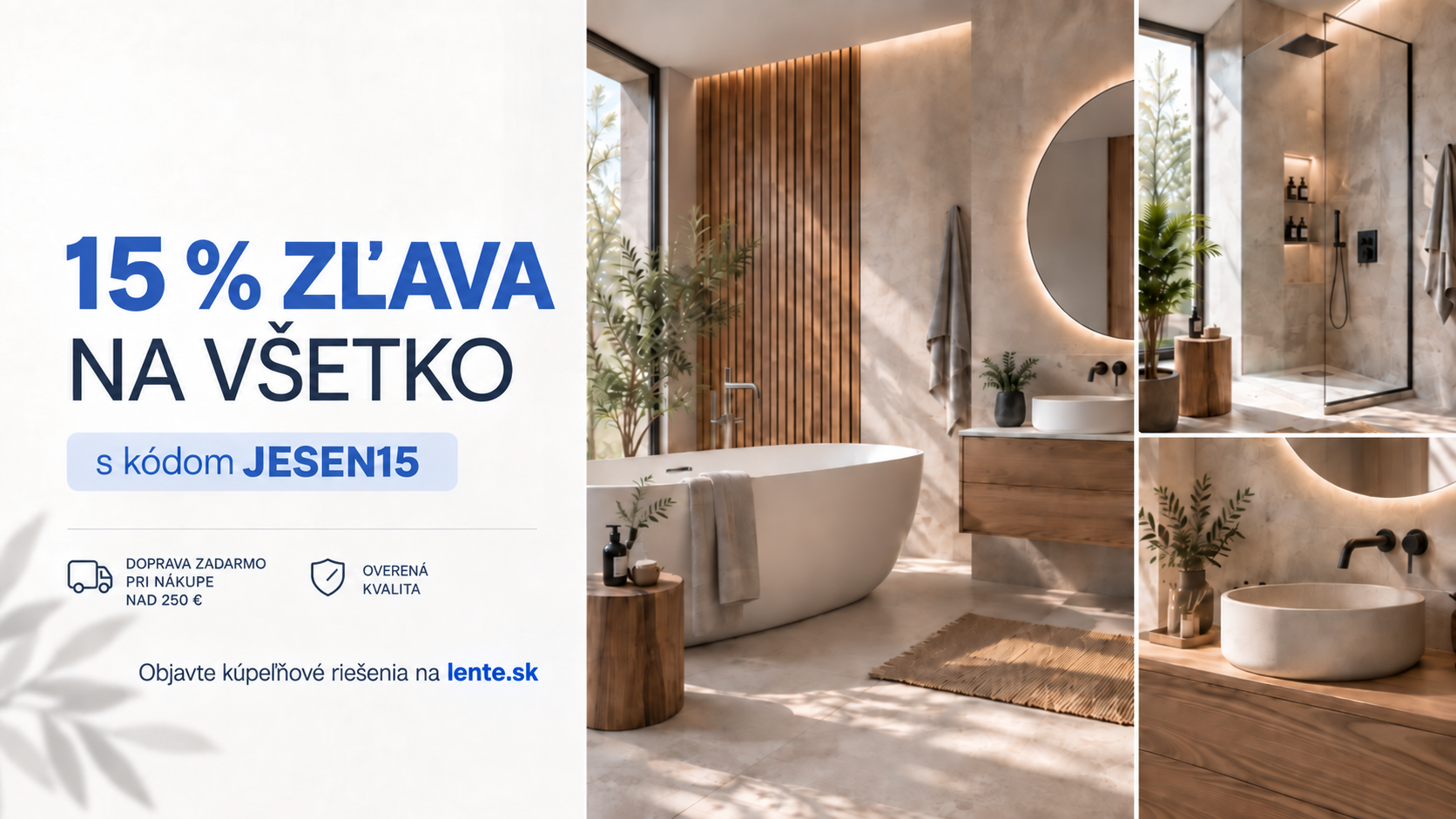 15 % zľava na všetko na lente.sk s kódom JESEN15 a doprava zadarmo pri nákupe nad 250 €