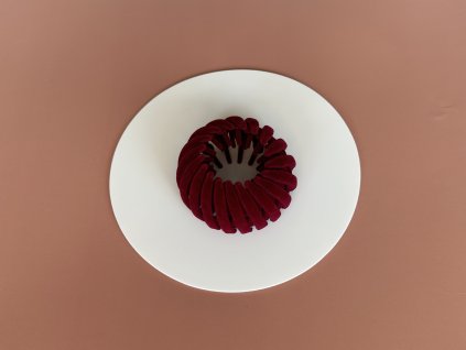 Ozdoba - Bobek, vínovo-rudý/burgundy sametový