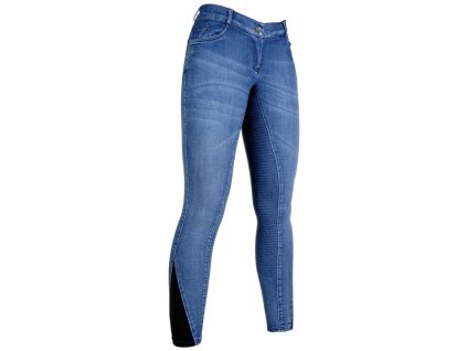 HKM - Jazdecké nohavice Denim so silikonom