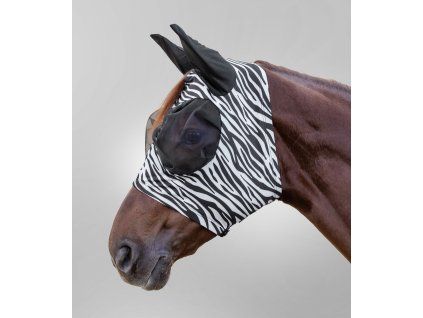 Maska Puck Zebra proti hmyzu pre kone