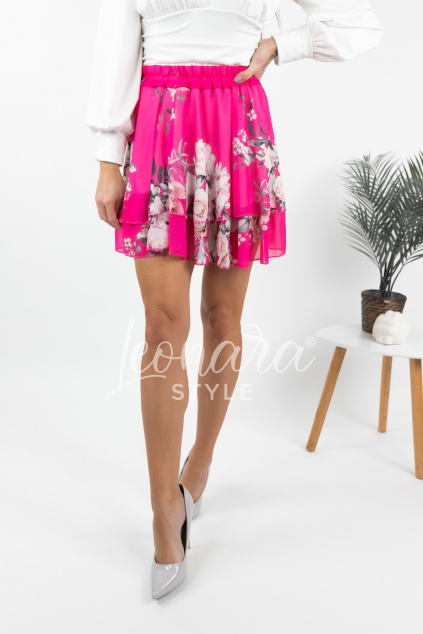 Růžová volánková sukně AMAIA