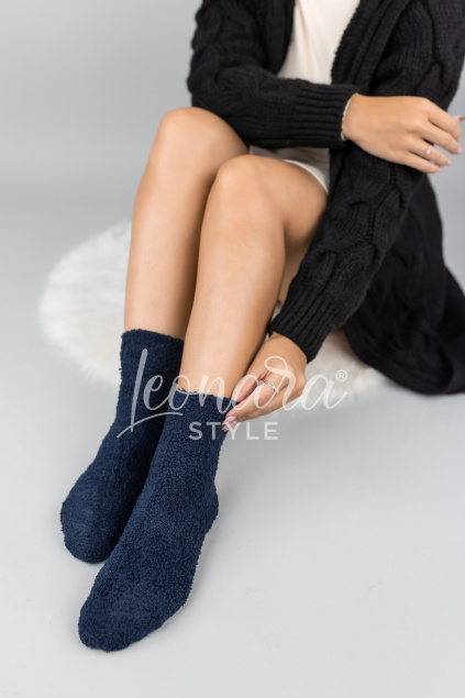 Tmavě modré teplé ponožky LEYRA