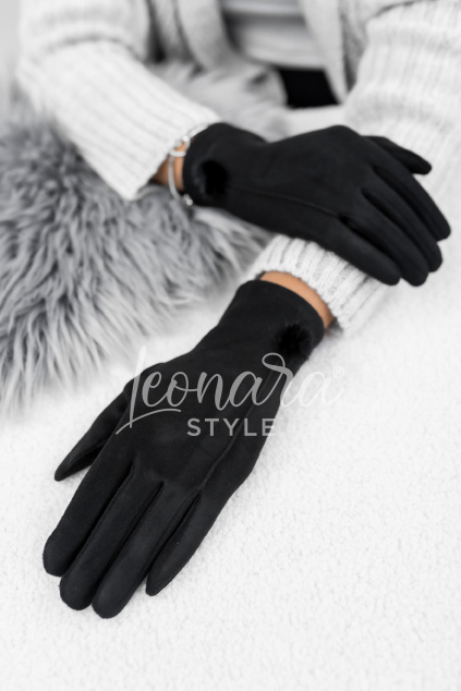 Černé elegantní rukavice ELAINE
