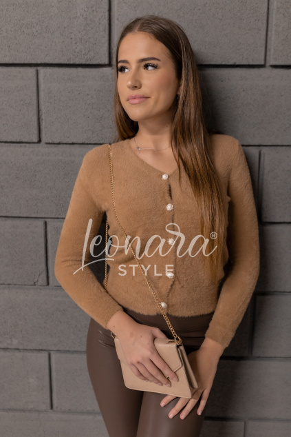 Camel heboučký svetřík na knoflíčky NORA